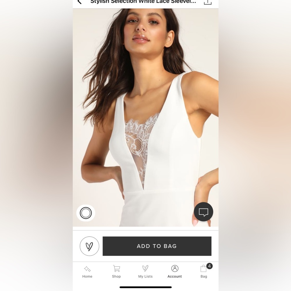 COPY - Lulus Stylish Selection White Lace
Sleeveless Backless Midi Dress | off … - Picture 3 of 5